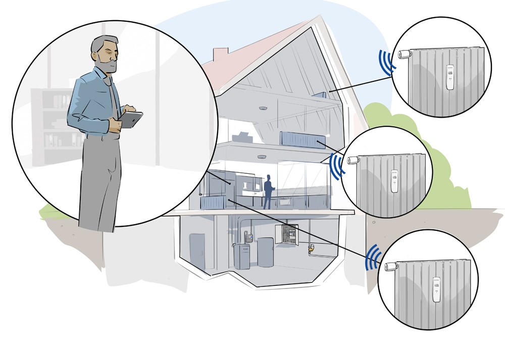 Man controls smart thermostats