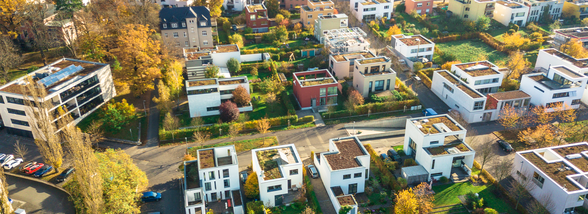 panorama view of a residential area